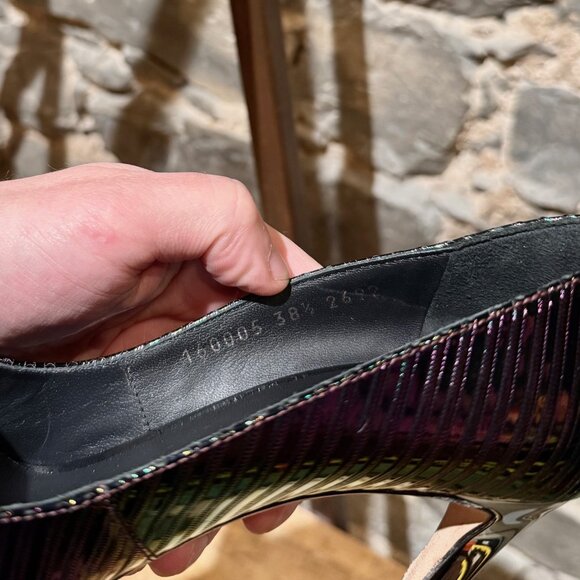 Giuseppe Zanotti Iridescent Purple Killboy Patent Metal Pumps - Picture 9 of 10
